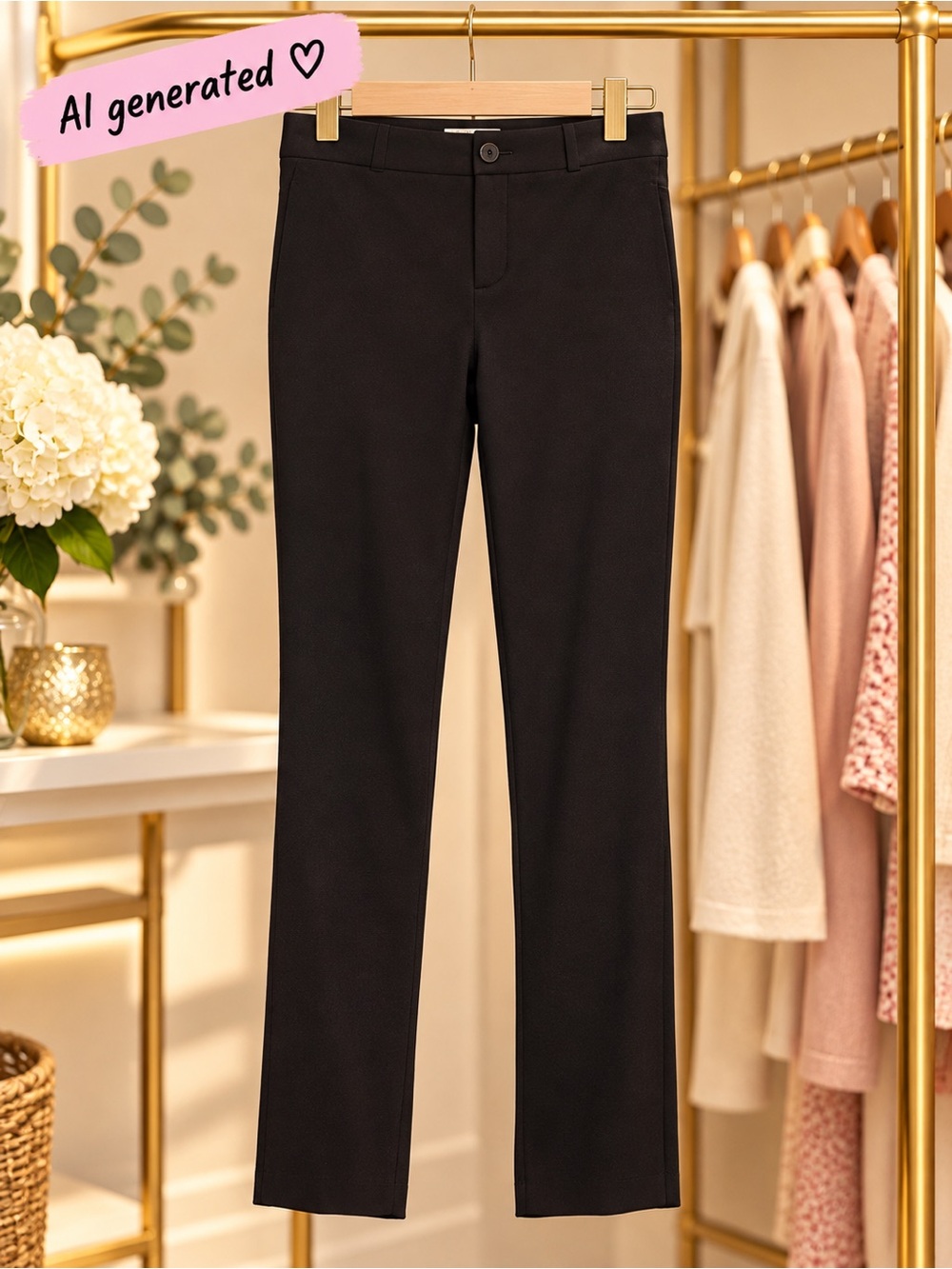 Parasuco Black Stretch Slim-Fit Pants | Size M